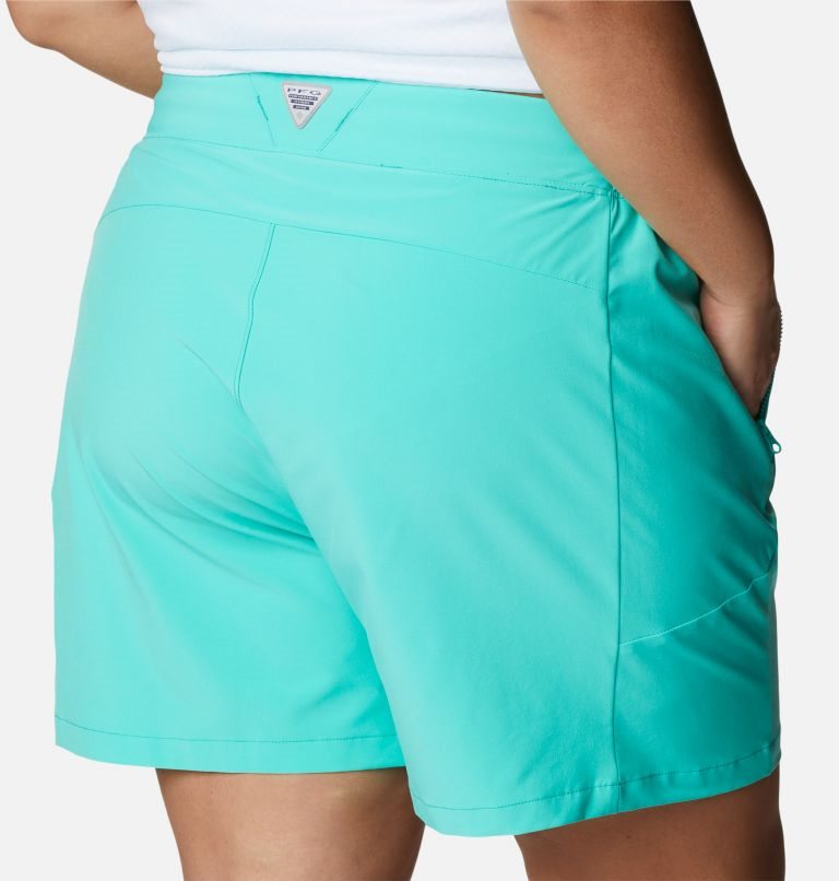 Pantaloni Scurti Columbia PFG Tidal II Dama Turcoaz | Plus Size HO1QA7890